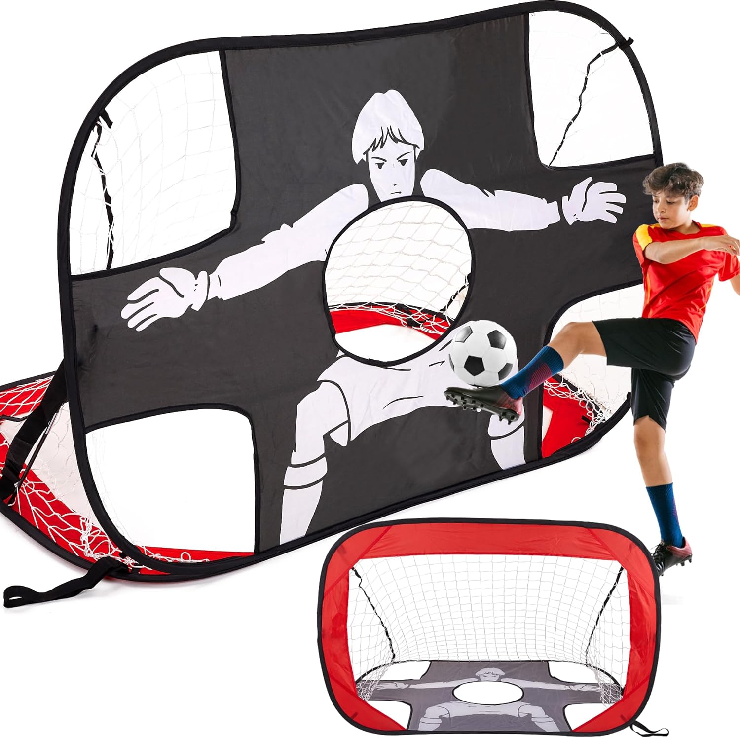Foldable Portable Football Goal Net Outdoor Sports Training Equipment 8380459188381-1