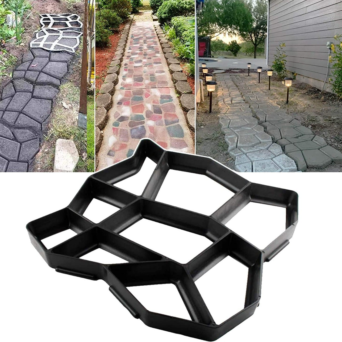 Diy Path Floor Mould Garden Walk Pavement Mold Diy Manually Paving Cement Brick Stone Road, Moulds For Yard Patio Lawn Garden, Patio Furniture Sets