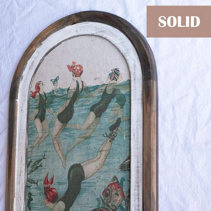 Vintage Bathroom Wall Art for Coastal Decor - Ocean Theme Swimmer Painting 1005008981635438-al