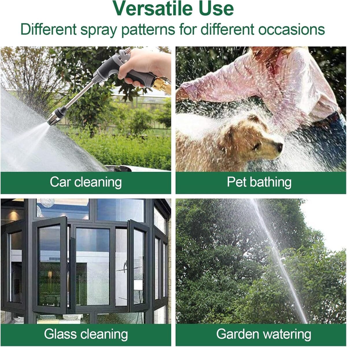 High Pressure Car Wash Sprayer - Adjustable Water Gun, Garden Hose Nozzle 160445