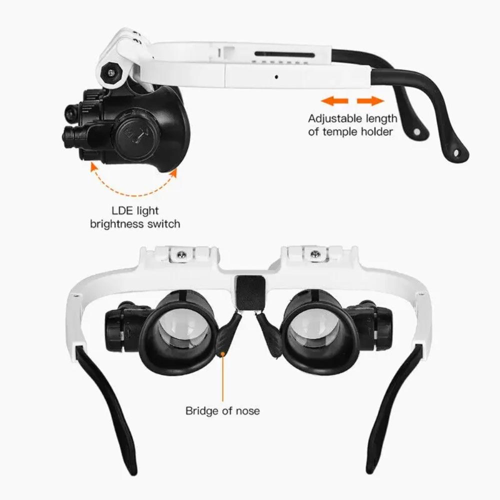 8x - 23x LED Illuminated Precision Magnifier with Adjustable Brightness - Ideal for Reading, Hobbies & Detailed Work 9902980104513-1