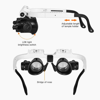 8x - 23x LED Illuminated Precision Magnifier with Adjustable Brightness - Ideal for Reading, Hobbies & Detailed Work 9902980104513-1