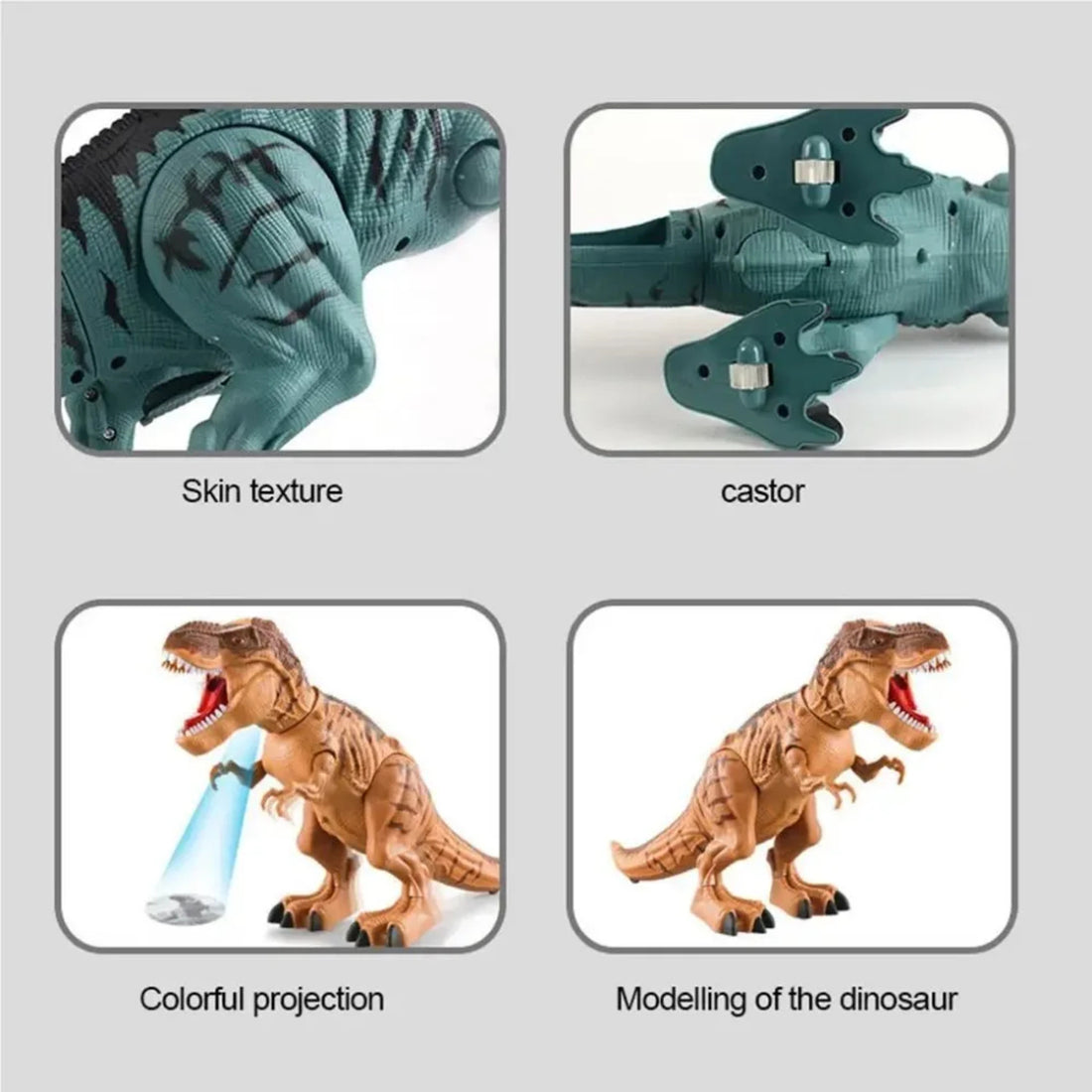 Dino-Rific RC T-Rex Toy - Roaring, Walking, Mist-Spraying Fun for Kids (3+ years) 8135955579095-1