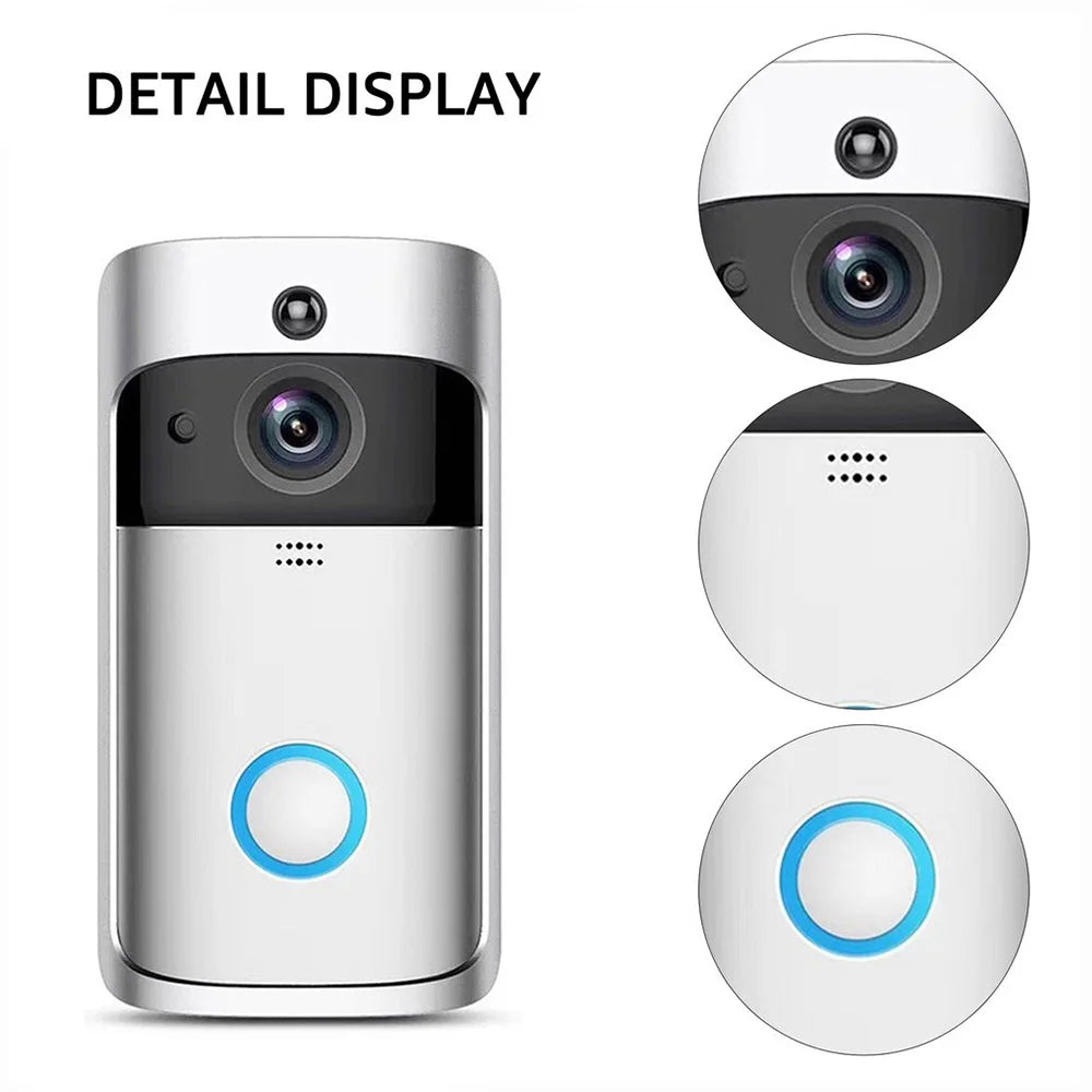 Wireless HD WiFi Video V5 Doorbell - 720P Night Vision, Two-Way Intercom & Motion Alerts for Home Security 9957152129345-1