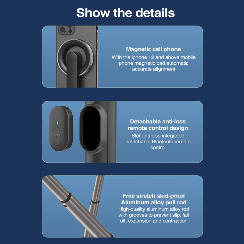 iPhone Tripod with Wireless Remote for Content Creators 9857600454977-1