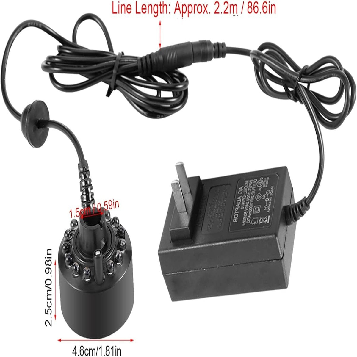 12 LED Light Ultrasonic Mist Maker Fogger 9551802040622-1