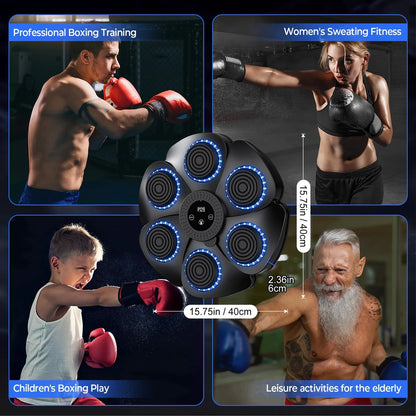 Music Boxing Pad with Targeting Features – Ultimate Punch Machine for Boxing Fitness 9840490152257-1