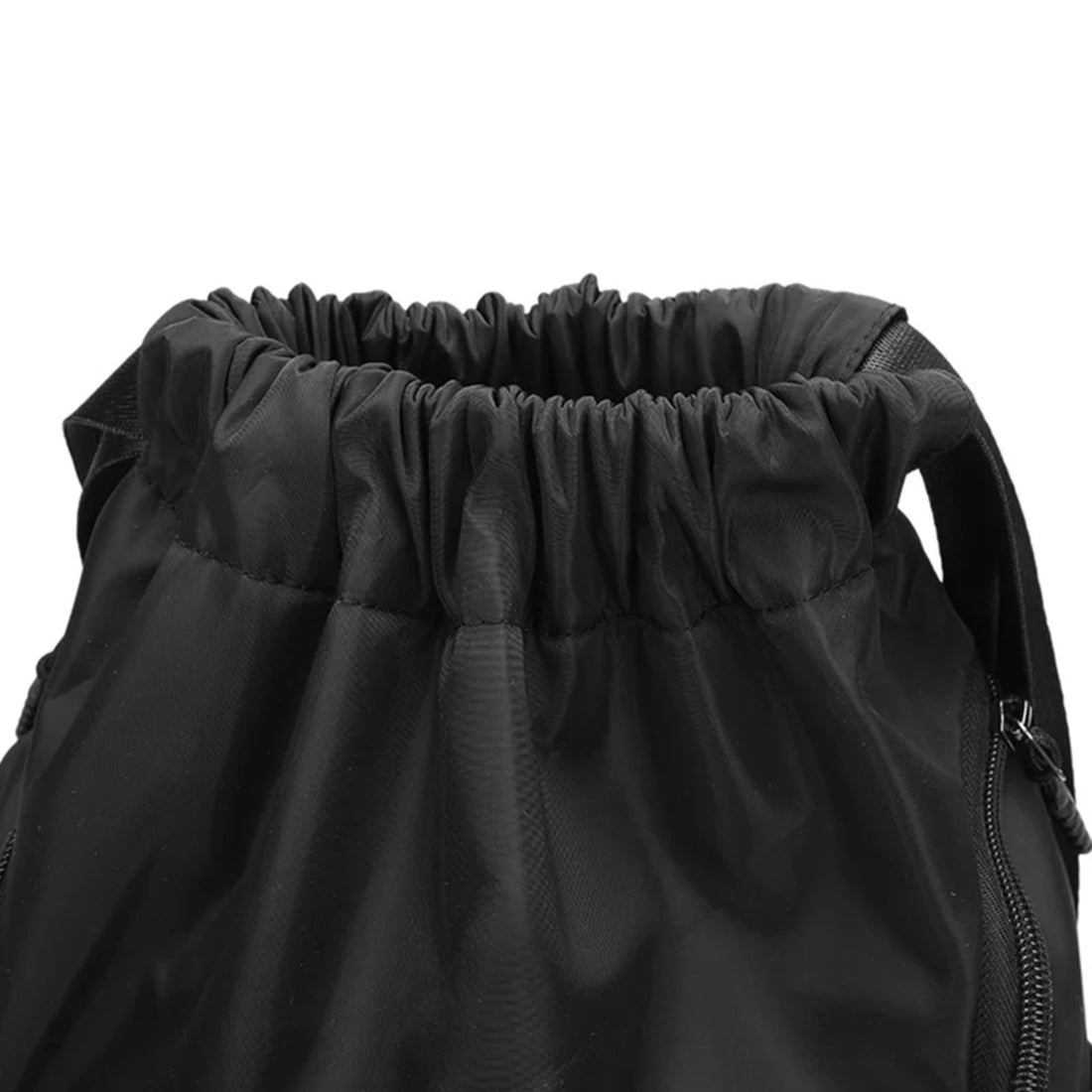 Waterproof Sports Drawstring Backpack Large Capacity Shoe Compartment Black 8512795148590-1