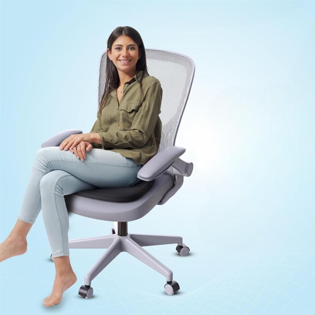 Orthopedic Gel Seat Cushion for Pressure Relief, Tailbone Pain & Lower Back Support - Ideal for Office Chair, Car & Wheelchair Use 9878962929985-1