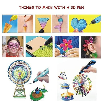 Creative 3D Printing Pen Set with 9 Meter Colorful Filament Bundle 7877390237939-2