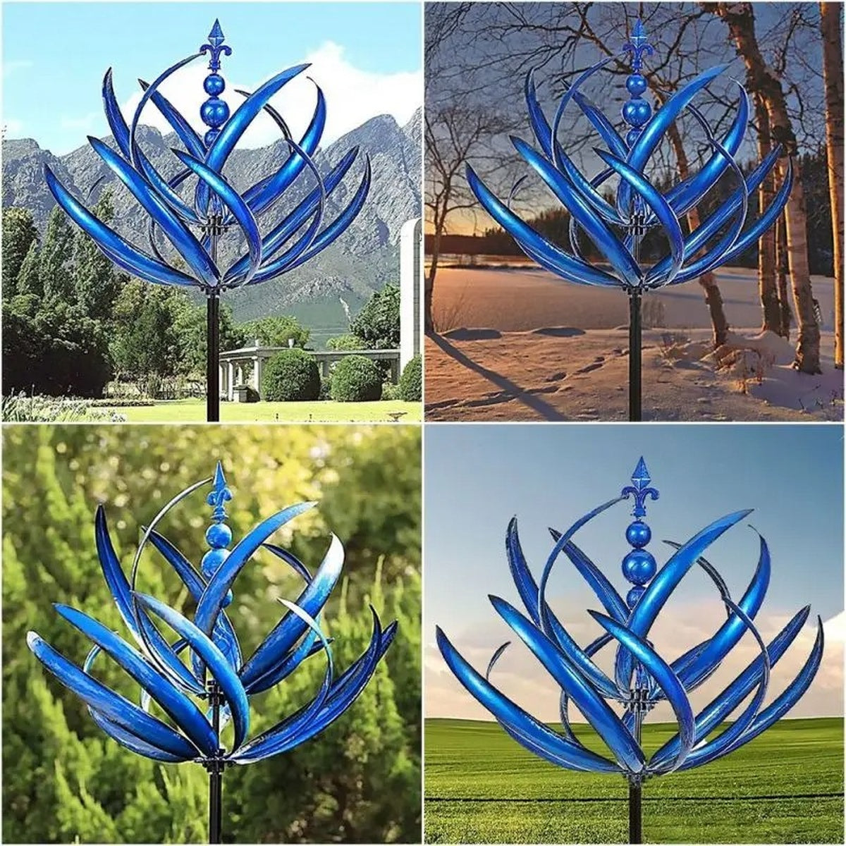 Decorative Windmill - Serene Garden Elegance with Graceful Spinning Motion 14821840912710-1