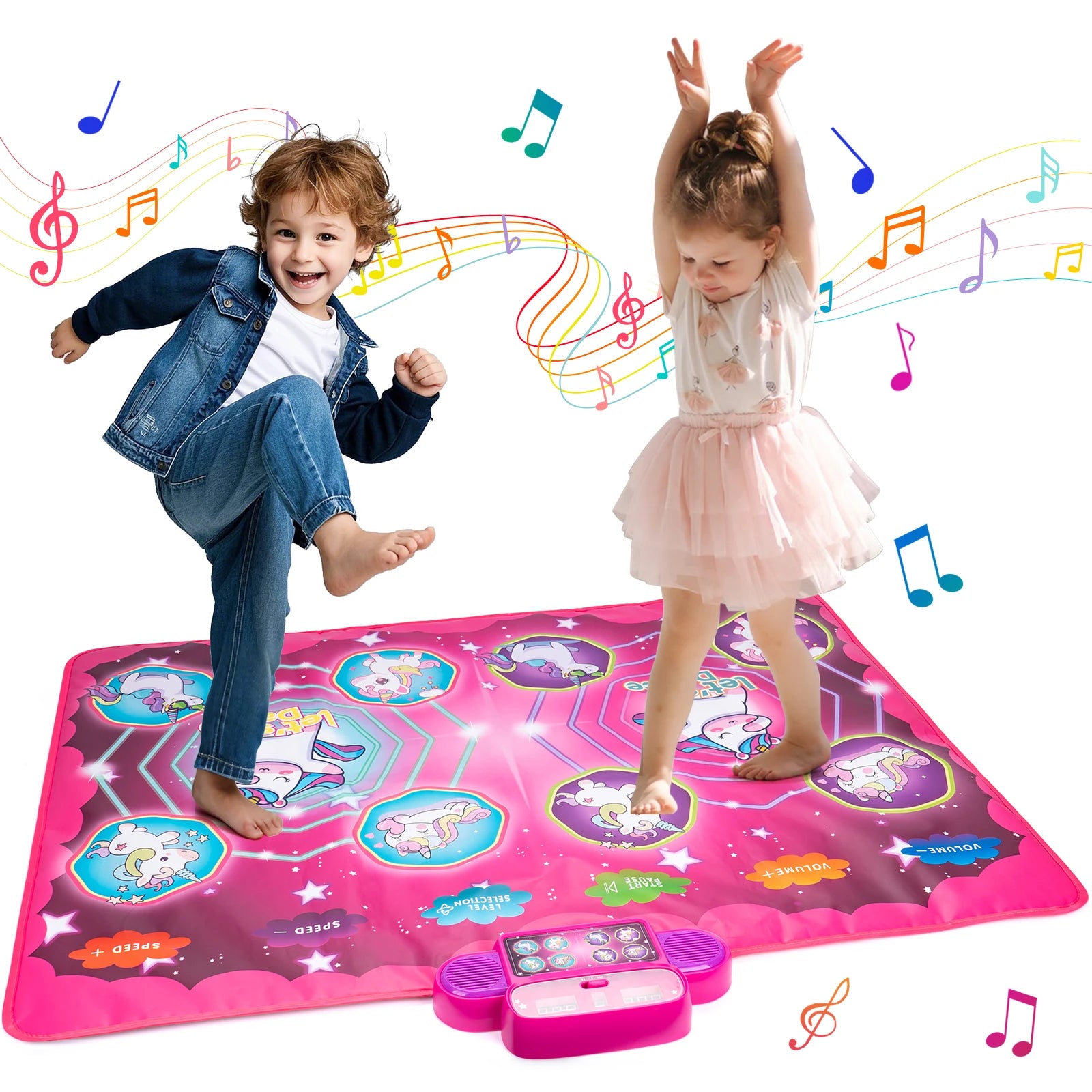 Interactive Musical Dance Mat with Game Modes for Kids, Lights, Sounds 15049081684313-1