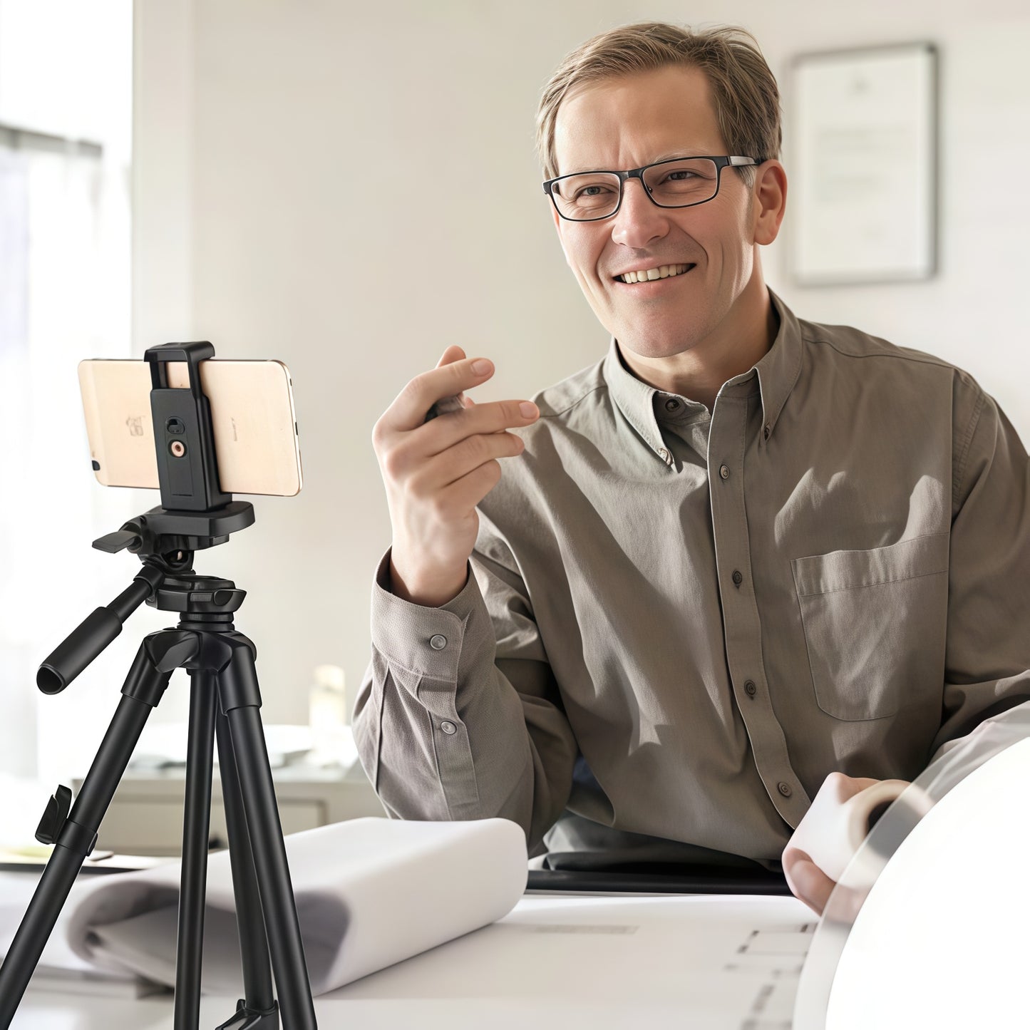 Extendable Phone Tripod with Bluetooth Remote - Versatile Selfie Stick & Stand