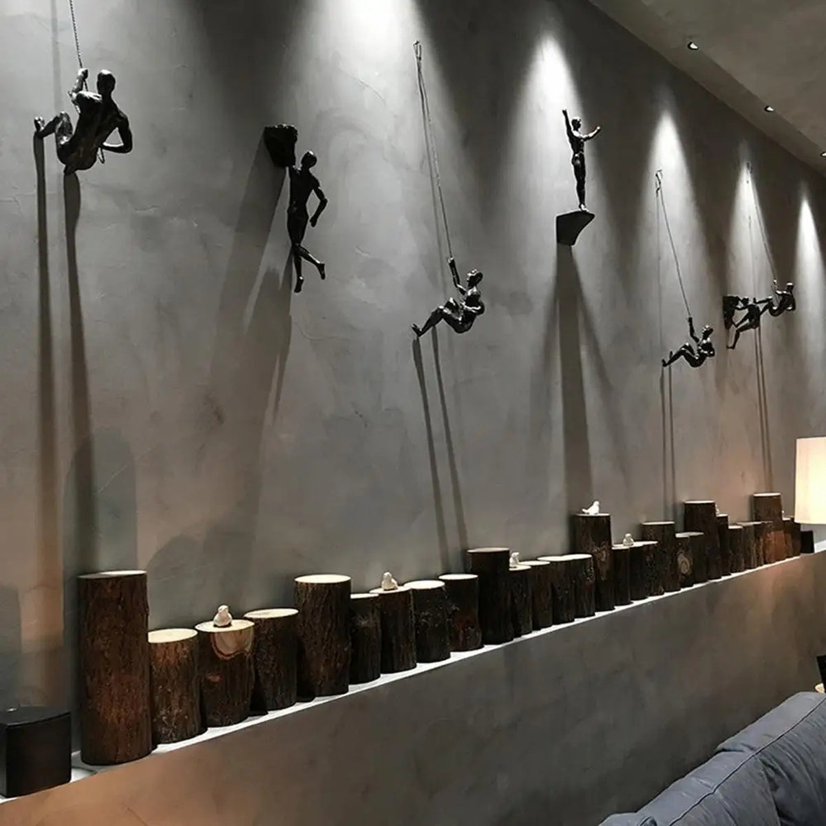 Wall Climbing Resin Sculpture Decorative Figure Home Hanging Decor 8496298688814-1