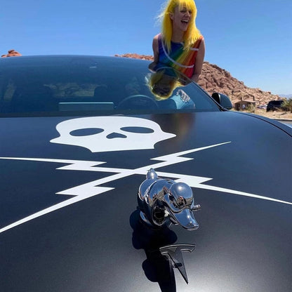 Metal Duck Hood Ornament Universal Mount For Car Motorcycle 8545363460398-1