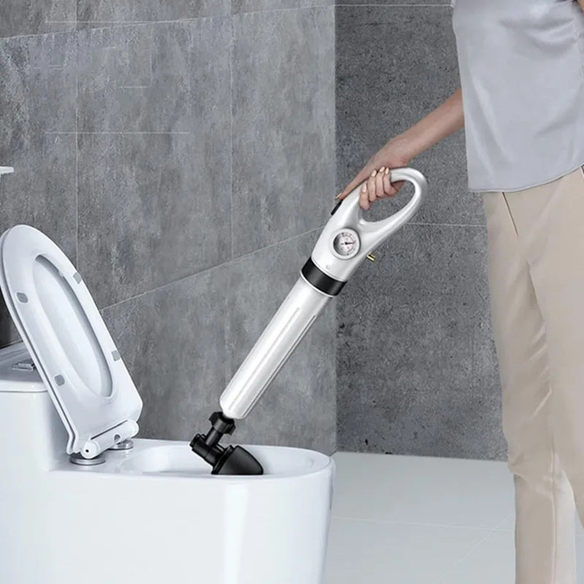 Toilet Plunger - Fast-Acting Tool for Drain and Toilet Blockage Solutions 9851718238529-1