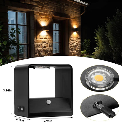 Wireless Rechargeable Wall Lamp - Adjustable Up & Down Light, USB Powered for Home Decor & Cozy Ambiance 9950225989953-1