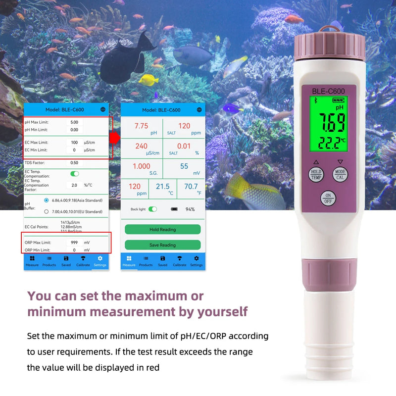 Digital Pool Tester – Measuring device for pH and chlorine for easy pH measurement in pool water 9950225891649-1