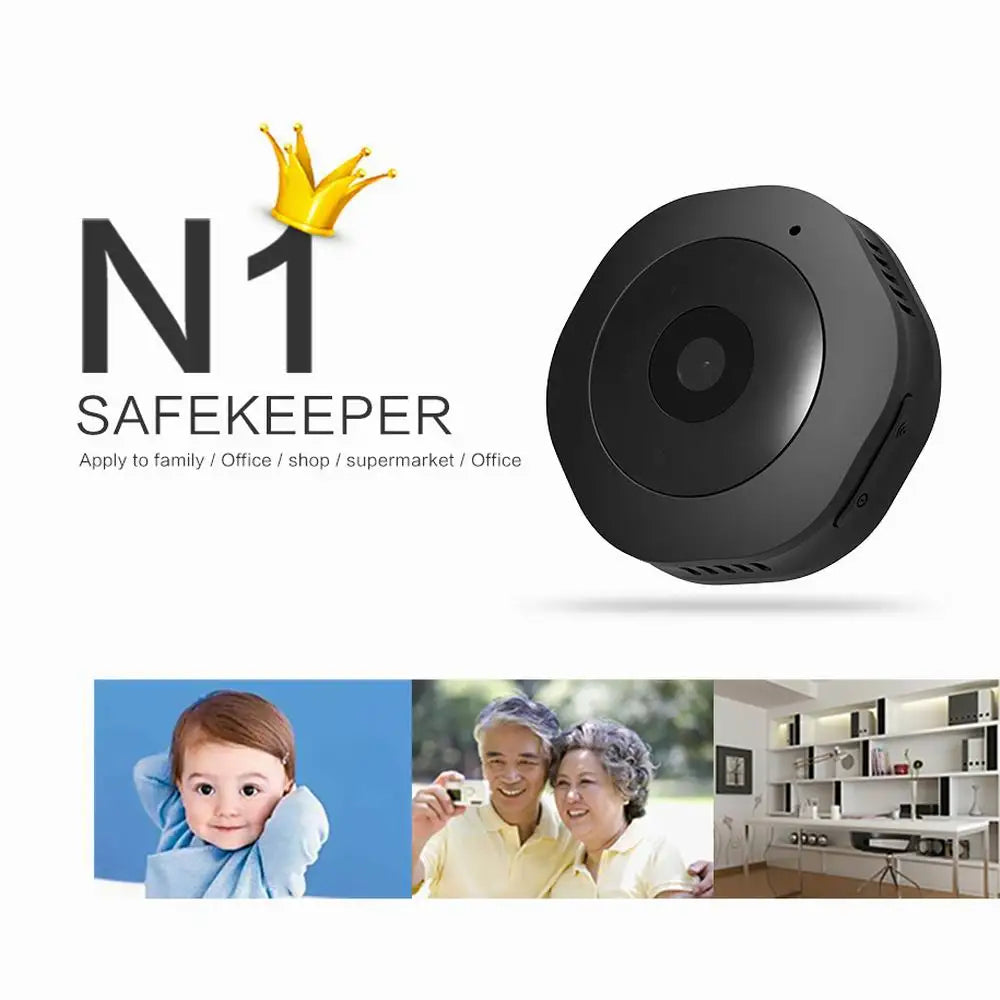 4K Wifi Mini Camera -  Night Vision, Voice & Video Recording for Home Security 9936887021889-1