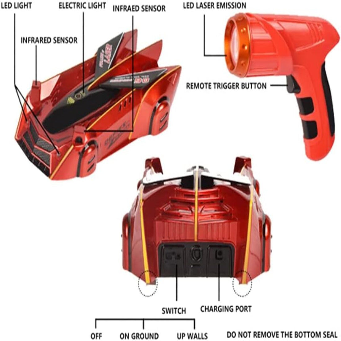Gravity-Defying Laser RC Car 7120994468038-1