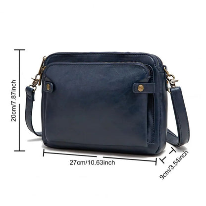 Three-Layer Leather Crossbody Shoulder & Clutch Bag 8490856546606-1