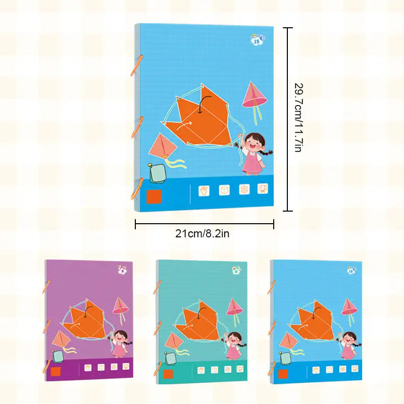 Brilliant Geometry Textbook For Children - Pull String 3d Geometry Learning Book Stereoscopic 5858306560624-V2