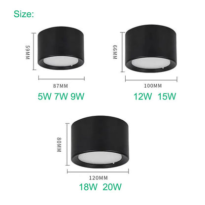 Modern Led Ceiling Light In Black & White 10476294209800-1