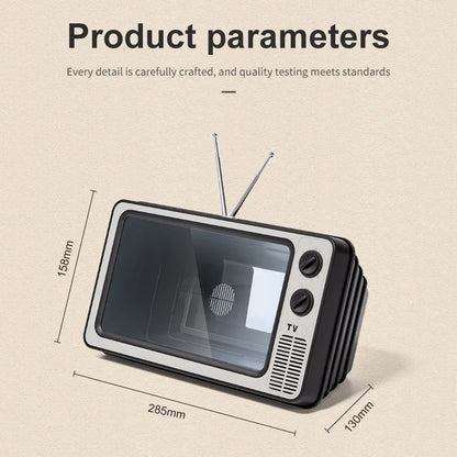 Retro Tv Phone Holder & Bluetooth Speaker 91410389-brown