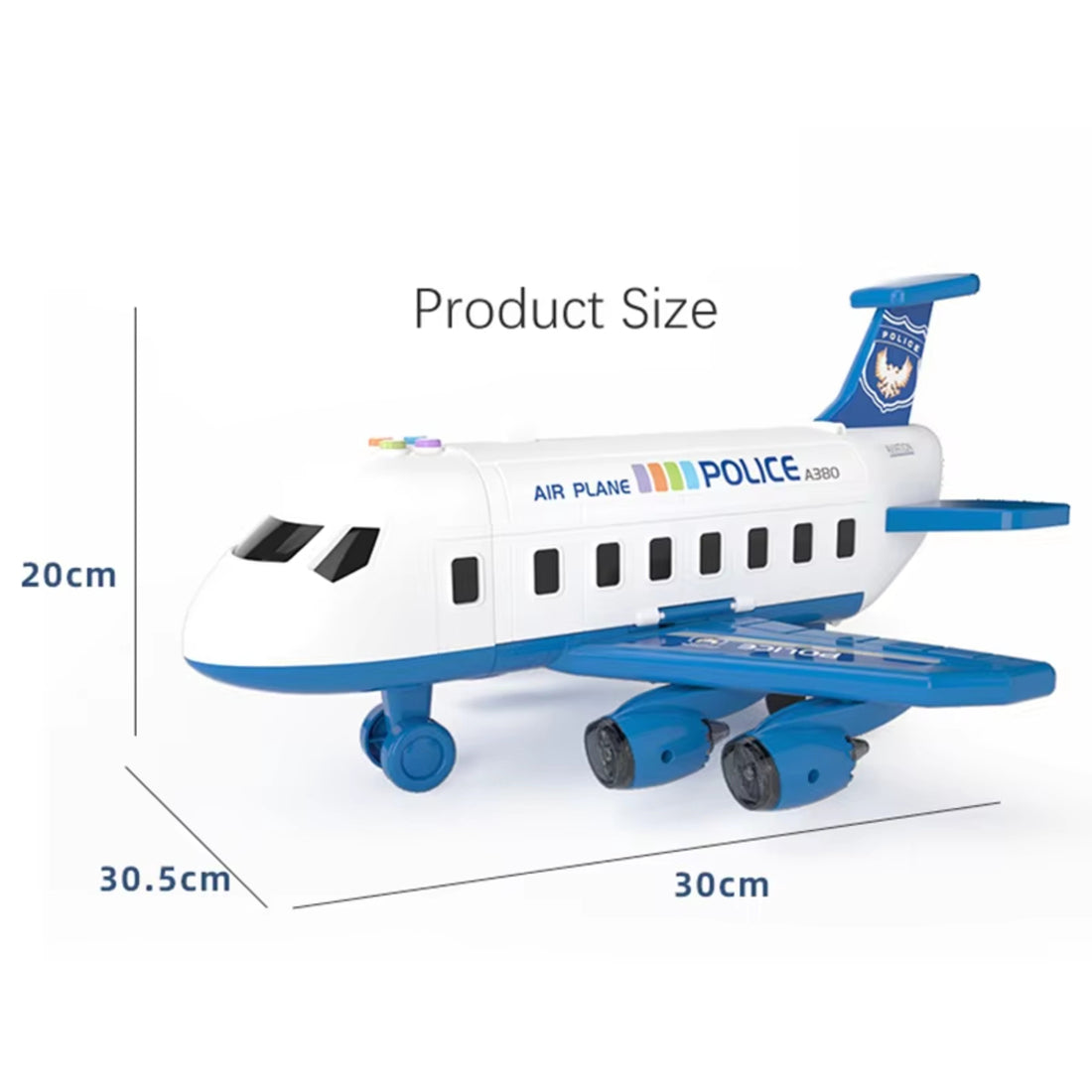 Interactive Professional Plane Play Set - Size Passenger Plane Kids Airliner Toy Car for Children's Gift (4+ year) BER-SPEELGOED-TEC