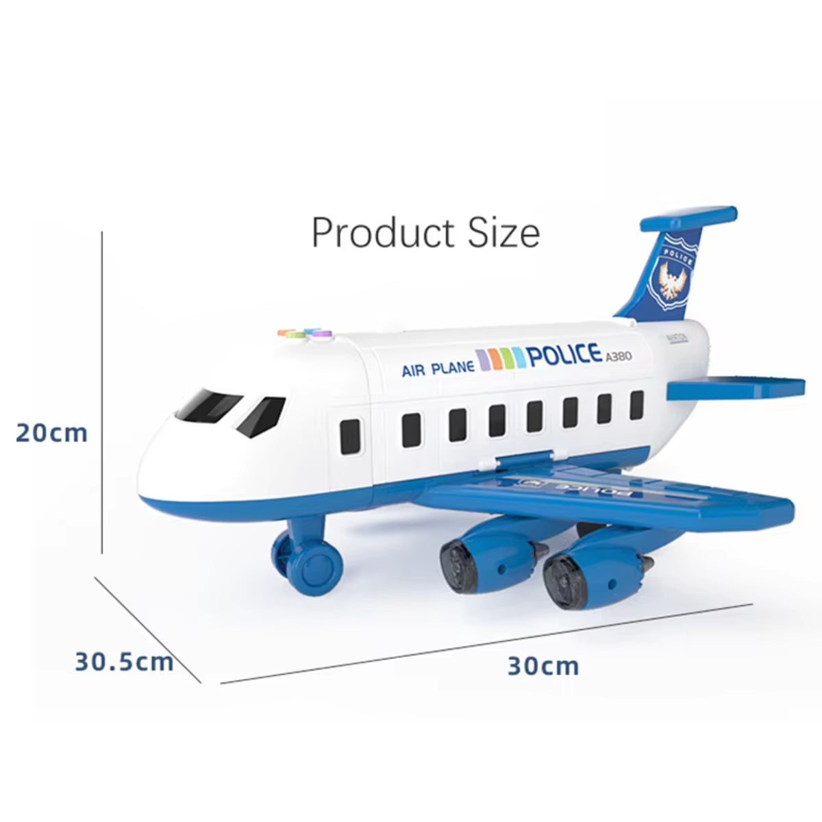 Interactive Professional Plane Play Set - Size Passenger Plane Kids Airliner Toy Car for Children's Gift (4+ year) BER-SPEELGOED-TEC