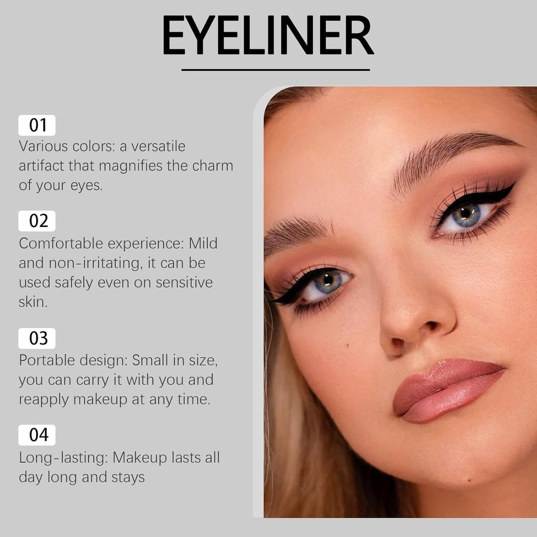 Herbal Eyeliner Natural & Gentle Formula - Long-Lasting Smudge-Proof Color 15155230769478-1