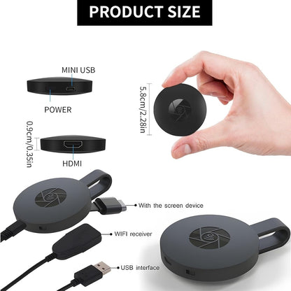 Wireless HDMI Display Adapter - 1080P WiFi Screen Mirroring for Android, iOS, Windows & Mac 15152383820102-1