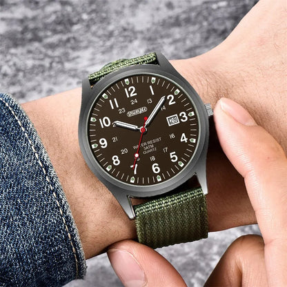 Luminous Military Wristwatch with Tactical Features - Waterproof, Shock Resistant 9902979318081-1