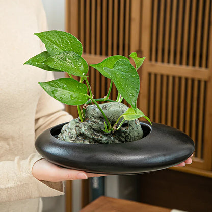 Large-Caliber Ceramic Flowerpot For Office And Balcony (only Flowerpot) 14815629082950-1