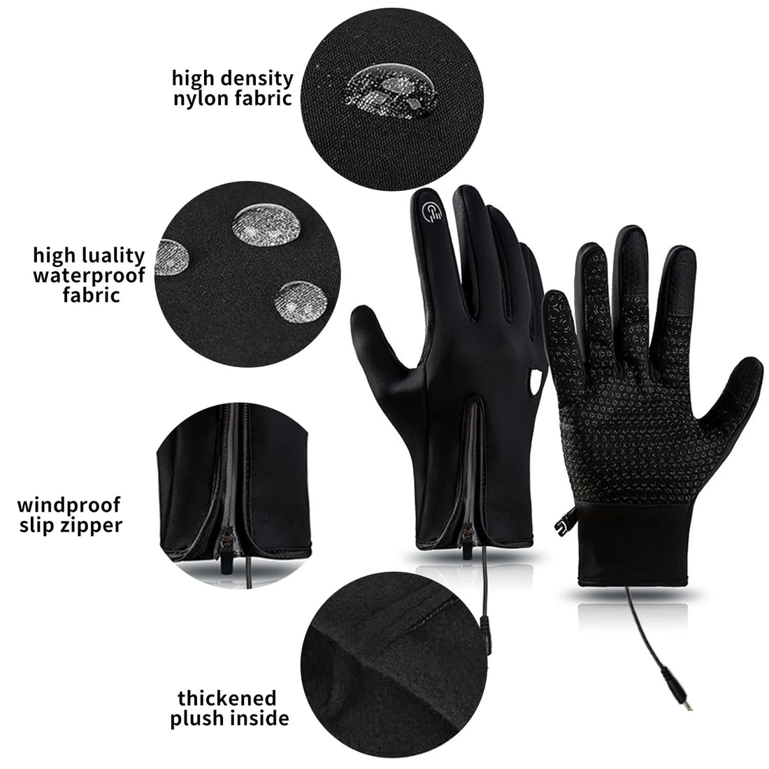 Unisex Heated Ski Gloves – USB Electric Warming Gloves 166182