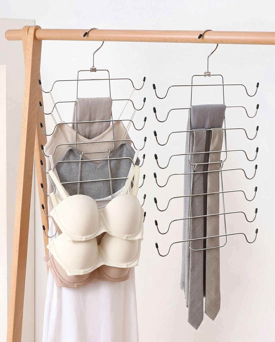 2 Pack Space-Saving Multi-Layer Underwear Hanger