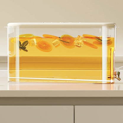 Refrigerator Cold Water Dispenser - 4L Fruit Tea Jug with Tap for Home Beverages V888-ELOSUNG11991