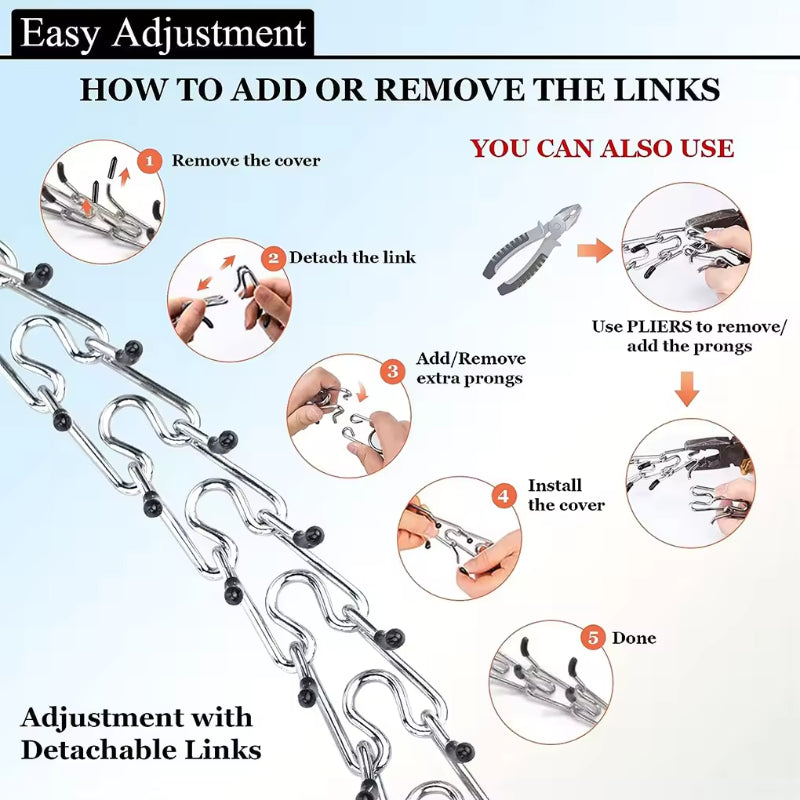 Adjustable Prong Collar With Stainless Steel Links Nylon Cover For Dogs 258828