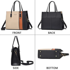 Chic Patchwork Pu Leather Handbag For Every Occasion