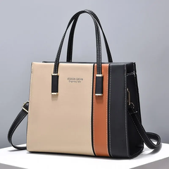 Chic Patchwork Pu Leather Handbag For Every Occasion