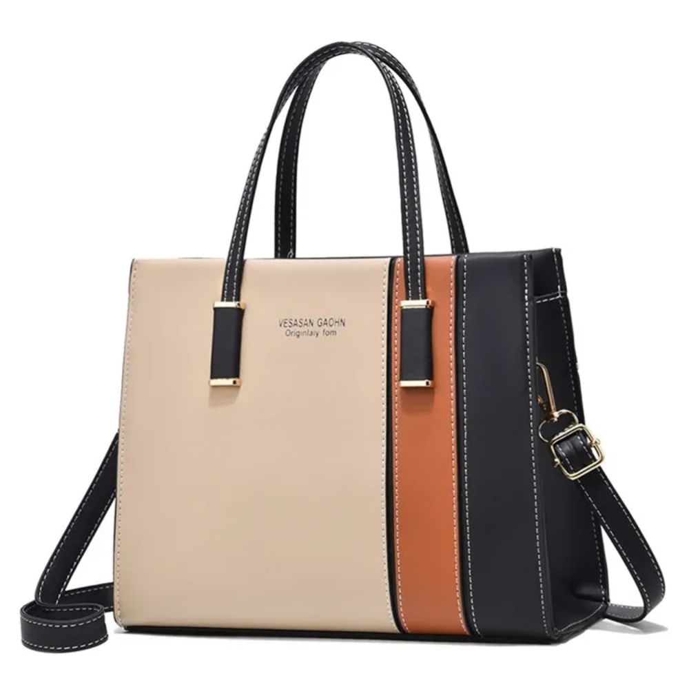Chic Patchwork Pu Leather Handbag For Every Occasion