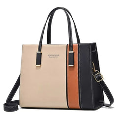 Chic Patchwork Pu Leather Handbag For Every Occasion