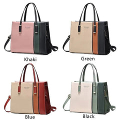 Chic Patchwork Pu Leather Handbag For Every Occasion