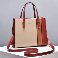 Chic Patchwork Pu Leather Handbag For Every Occasion