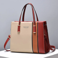 Chic Patchwork Pu Leather Handbag For Every Occasion