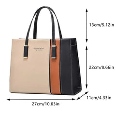 Chic Patchwork Pu Leather Handbag For Every Occasion