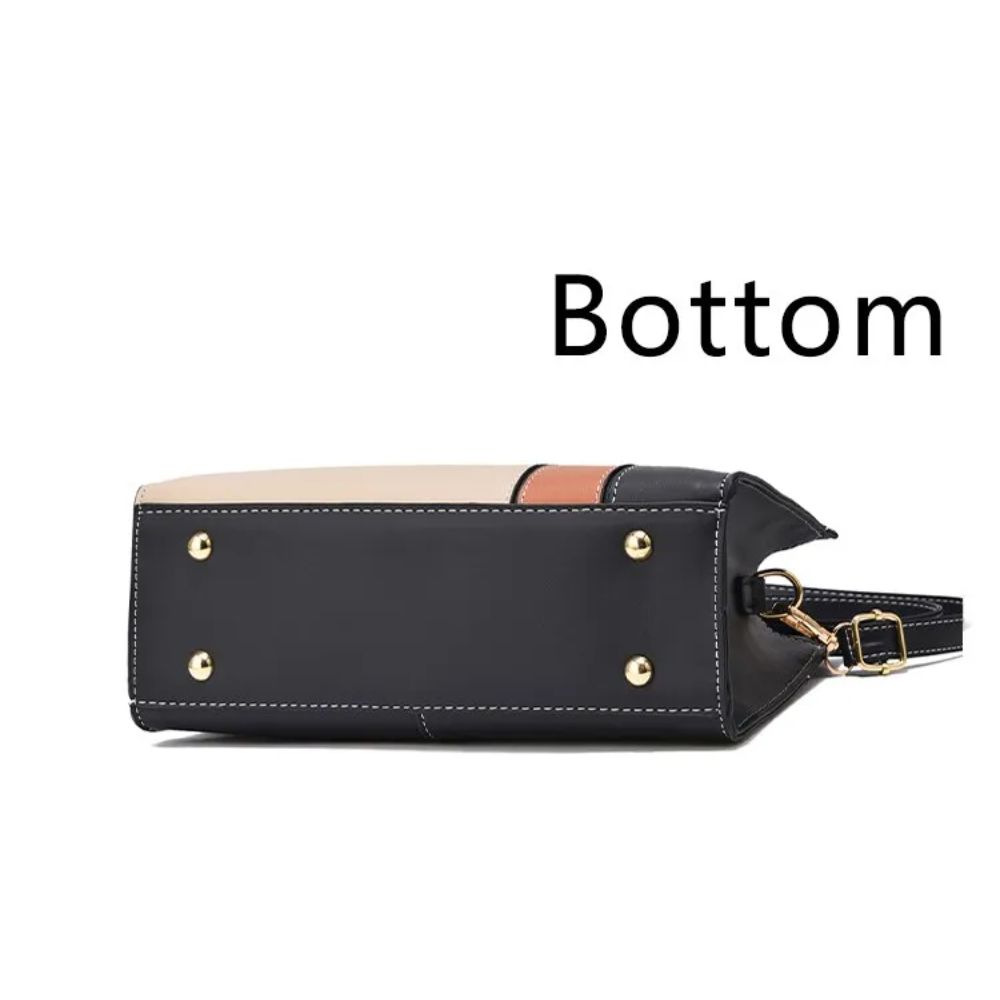Chic Patchwork Pu Leather Handbag For Every Occasion