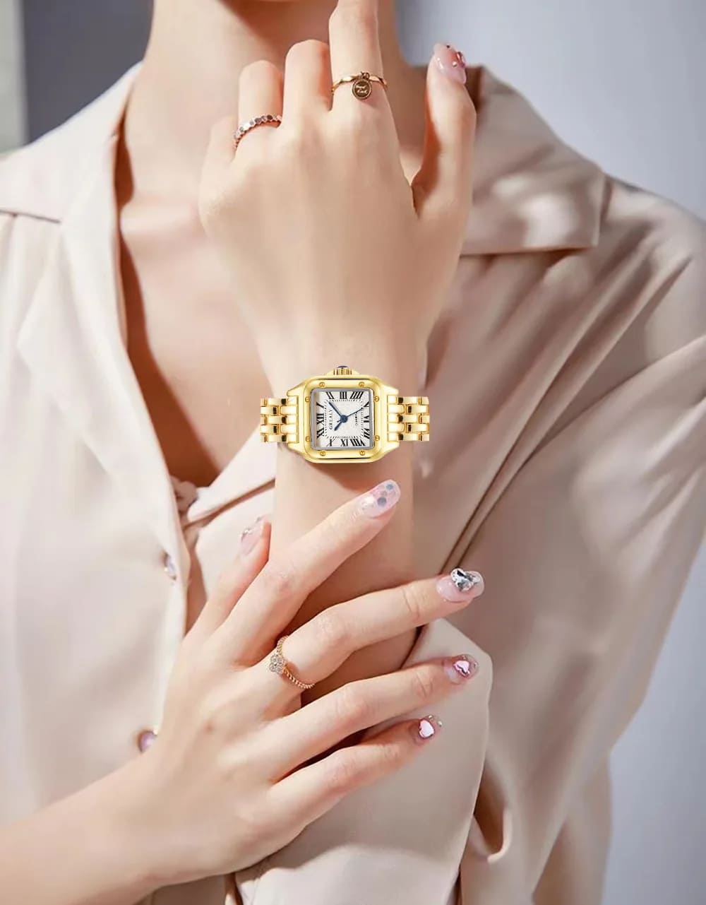 Aurelia Luxe Square Stainless Steel Women Watch 31mm