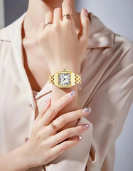 Aurelia Luxe Square Stainless Steel Women Watch 31mm