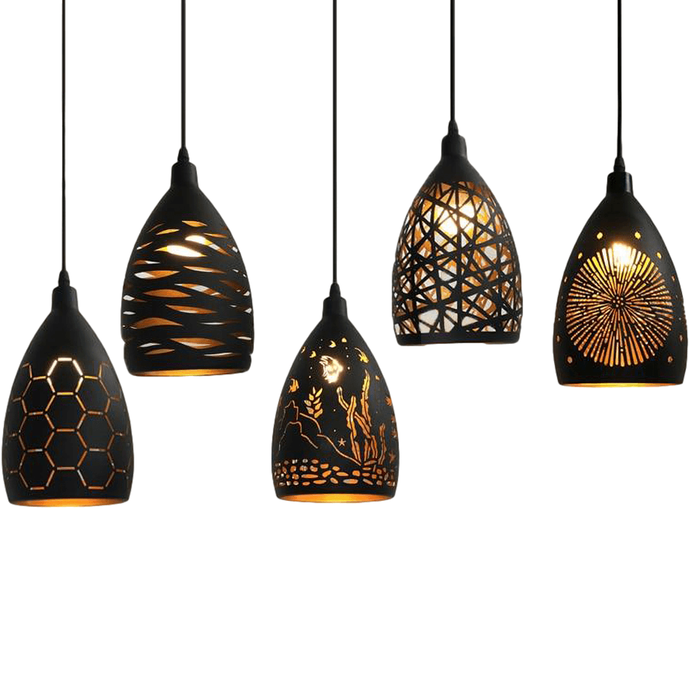 Cross‑Hatching Pendant Lamp | Metal Shade 10066877579603-1